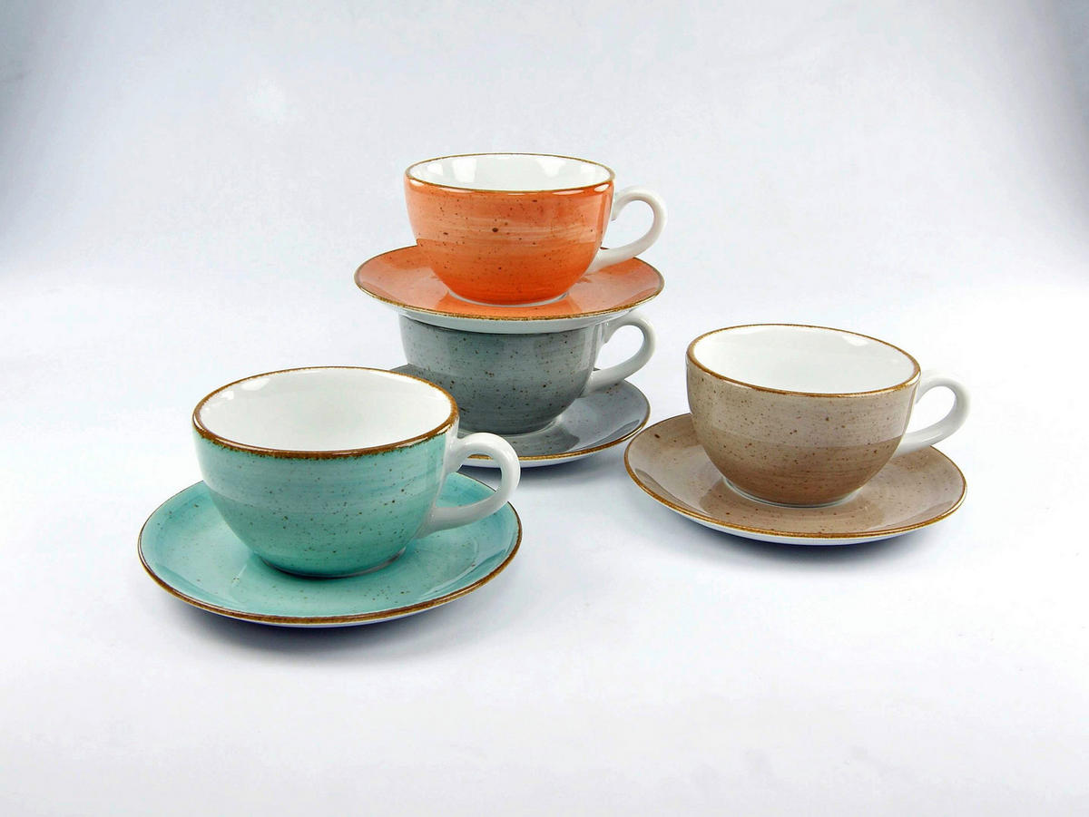 KAFFEESERVICE Multicolor VINTAGE NATURE 8-teilig  - Multicolor, Basics, Keramik - Creatable