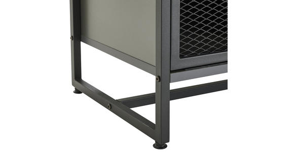 LOWBOARD in 132/46/41 cm - Anthrazit/Schwarz, MODERN, Holzwerkstoff/Metall (132/46/41cm) - Novel