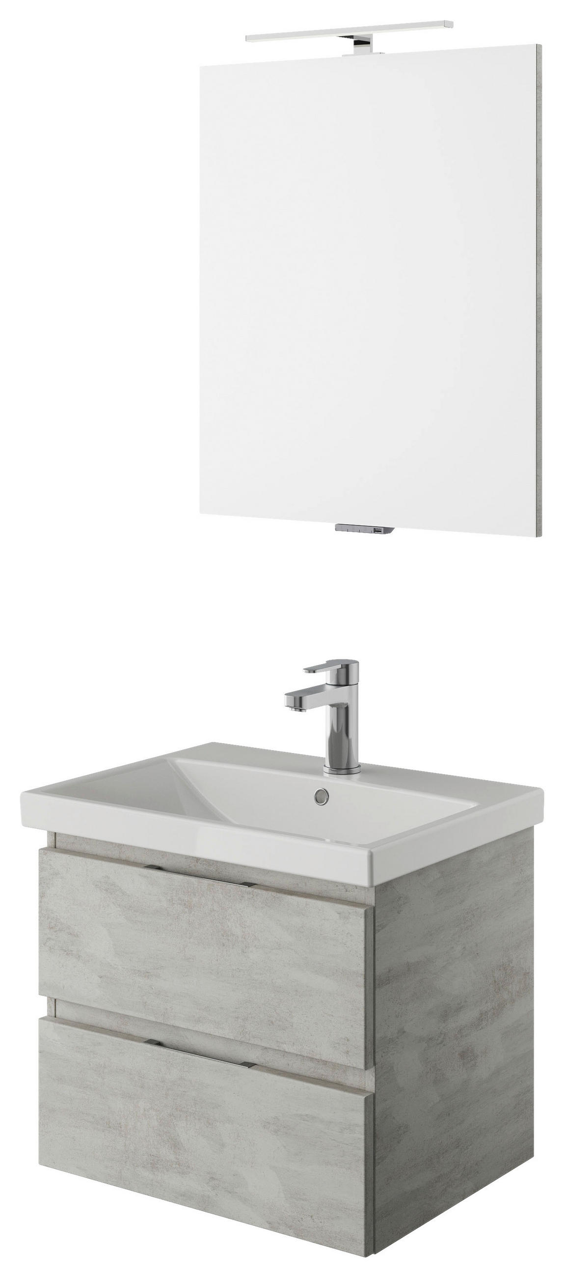 BADEZIMMER  in 60 cm  - Weiß/Grau, KONVENTIONELL, Holzwerkstoff (60cm) - Pelipal