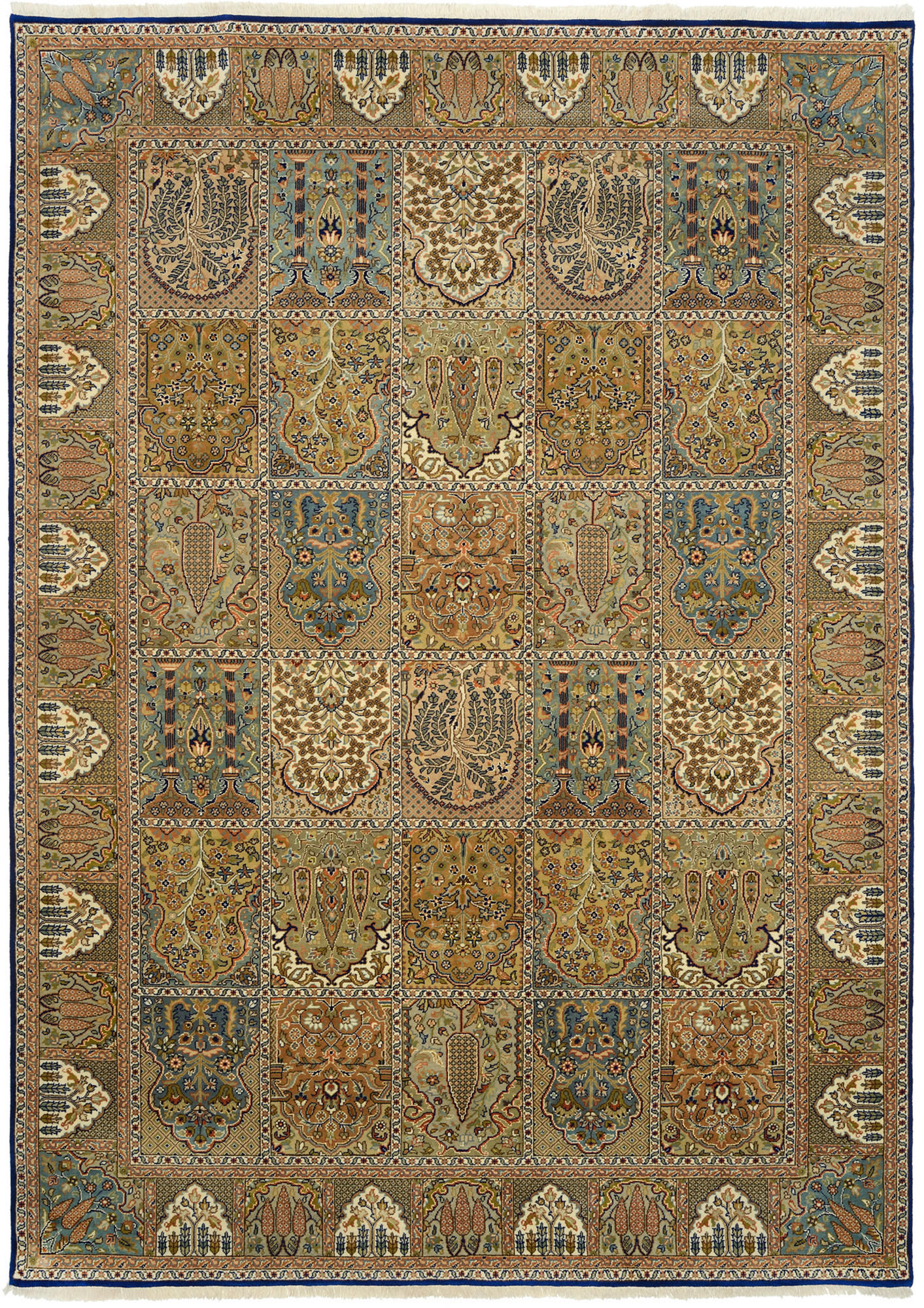 Cazaris Teppich Blau, Braun 200x300 cm