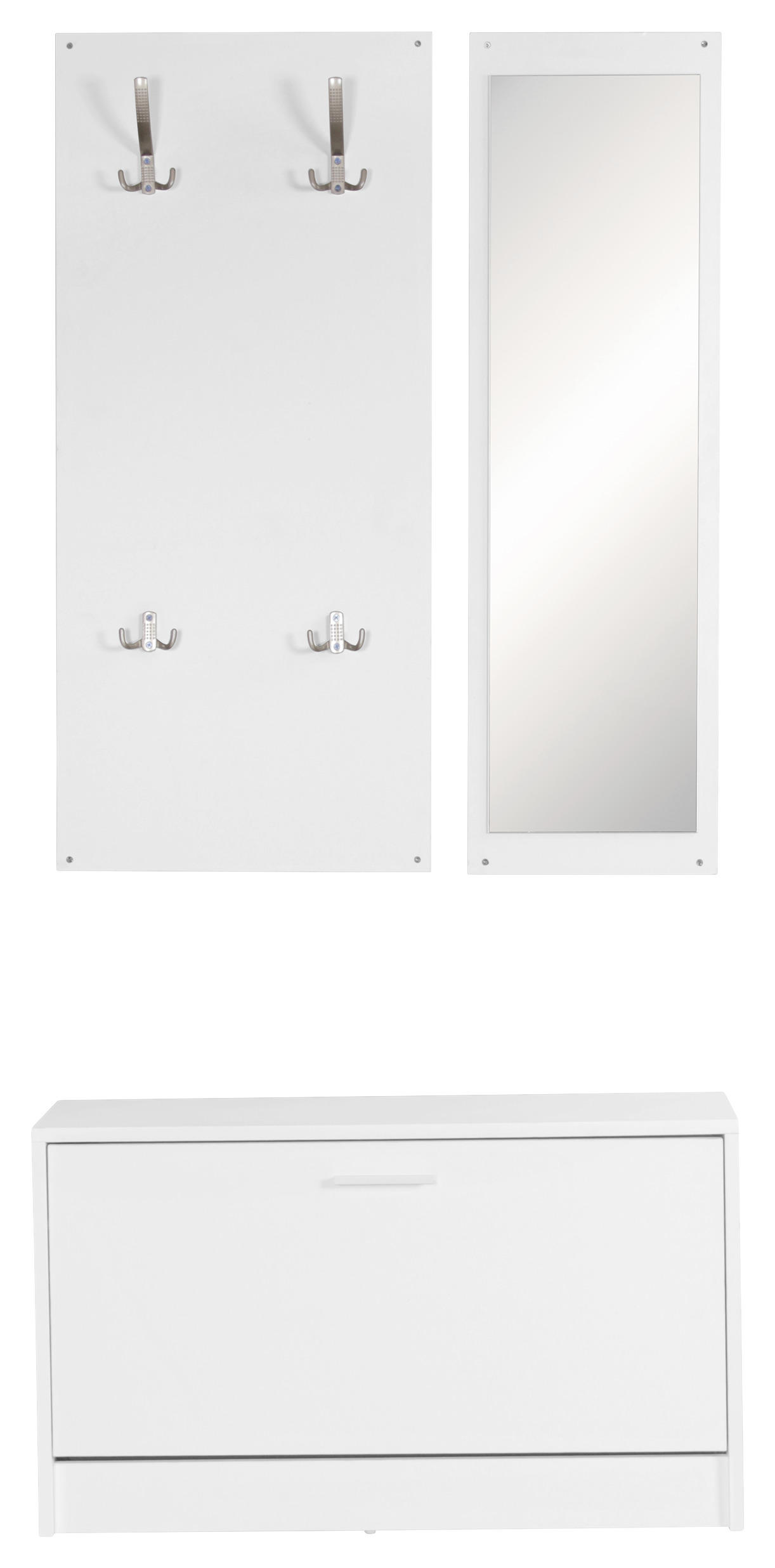 Thumbnail - Mid.you Garderobe, Holzwerkstoff, 3-teilig, 80x147x27 cm, Garderobe, Garderoben-Sets & Serien, Garderoben-Sets