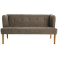 SITZBANK 179/88/76 cm Webstoff Hellbraun Eiche vollmassiv  - Hellbraun/Eichefarben, KONVENTIONELL, Holz/Textil (179/88/76cm) - Cantus