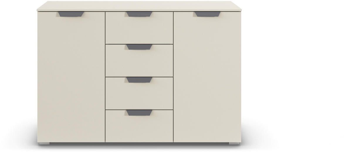 KOMMODE  in 120/81/42 cm  - Champagner/Dunkelgrau, Design, Holzwerkstoff/Metall (120/81/42cm) - Carryhome