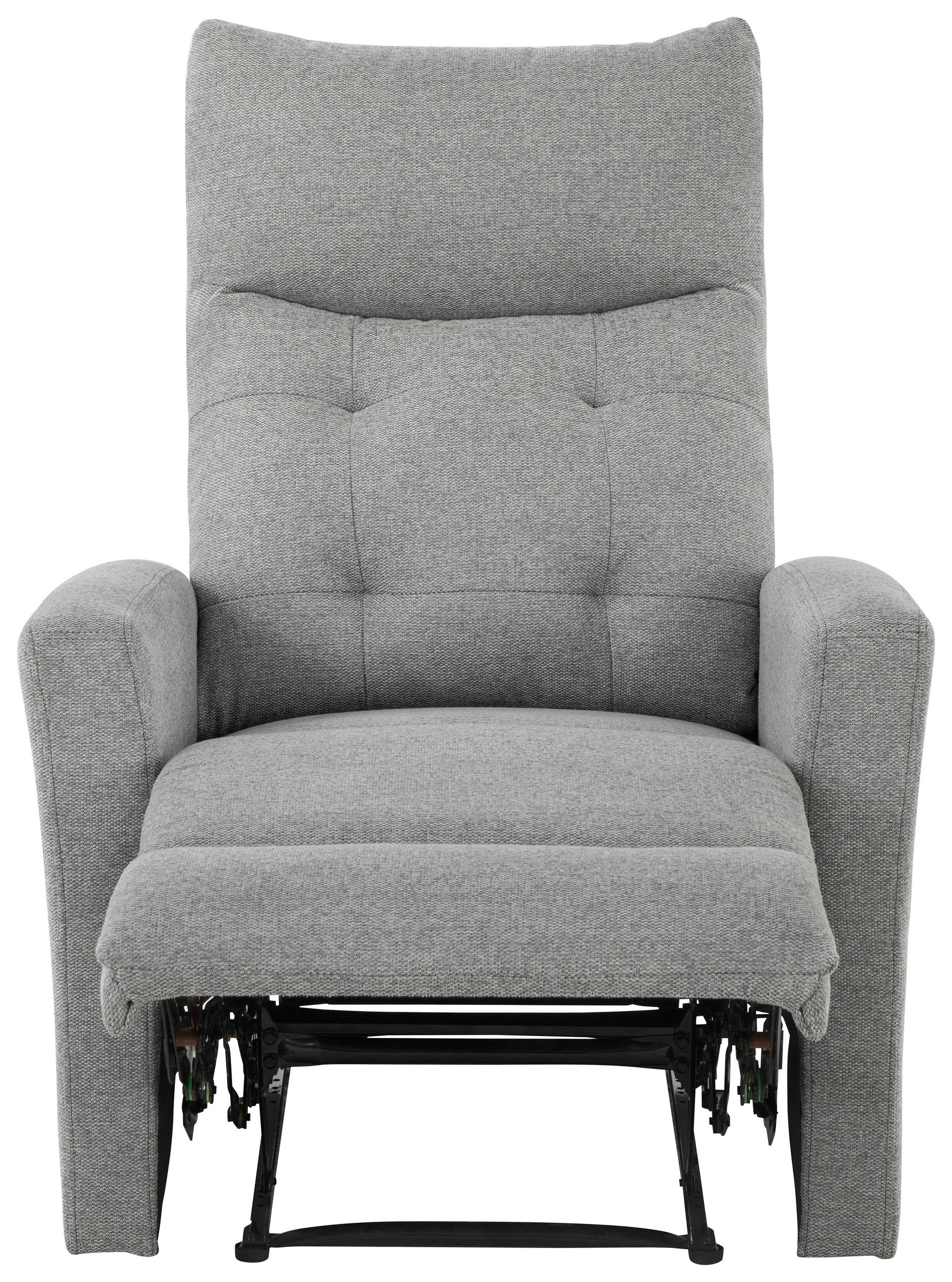 SITZGARNITUR Mikrofaser Grau  - Schwarz/Grau, Design, Textil/Metall - Livetastic