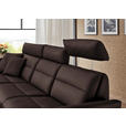 ECKSOFA in Echtleder Dunkelbraun  169/298 cm  - Dunkelbraun/Schwarz, Design, Leder/Metall (169/298cm) - Dieter Knoll