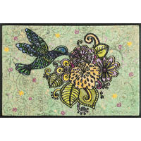 FUßMATTE 40/60 cm Blütentanz  - Grün, Trend, Kunststoff/Textil (40/60cm) - wash+dry