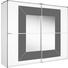 SCHWEBETÜRENSCHRANK 2-türig Bordeaux, Weiß - Bordeaux/Alufarben, Design, Glas/Holzwerkstoff (270/223/66cm) - Cantus SCHWEBETÜRENSCHRANK 2-türig Bordeaux, Weiß - Bordeaux/Alufarben, Design, Glas/Holzwerkstoff (270/223/66cm) - Cantus