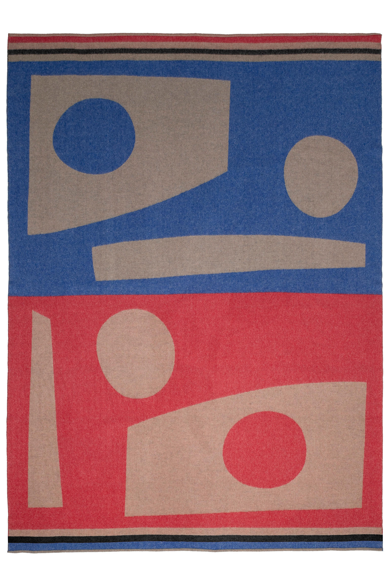 WOHNDECKE ALMA 130/180 cm  - Blau/Beige, Trend, Textil (130/180cm) - Markslöjd