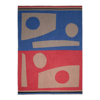WOHNDECKE ALMA 130/180 cm  - Blau/Beige, Trend, Textil (130/180cm) - Markslöjd