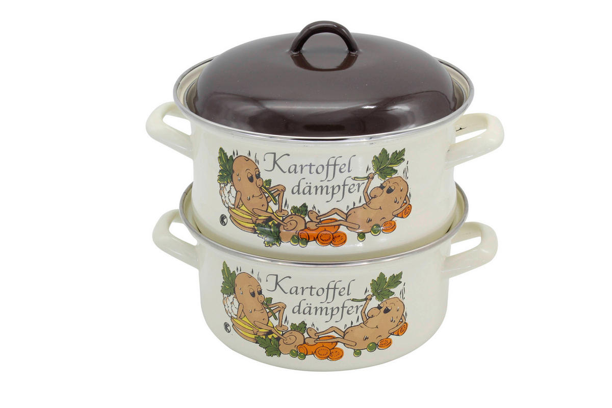 GEMÜSEDÄMPFER 3,5 L  - Braun, Basics, Metall (20cm)