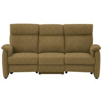 TRAPEZSOFA in Flachgewebe Messingfarben  - Messingfarben/Schwarz, Konventionell, Textil/Metall (219/107/97cm) - Pure Home Comfort