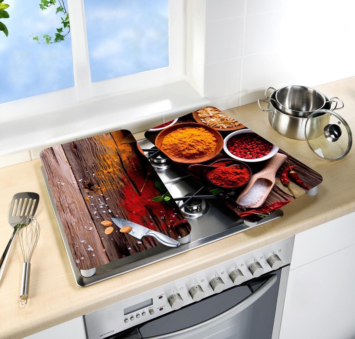 HERDABDECKPLATTE 2521467100  - Design, Glas/Kunststoff (30/1,8-4,5/52cm) - Wenko