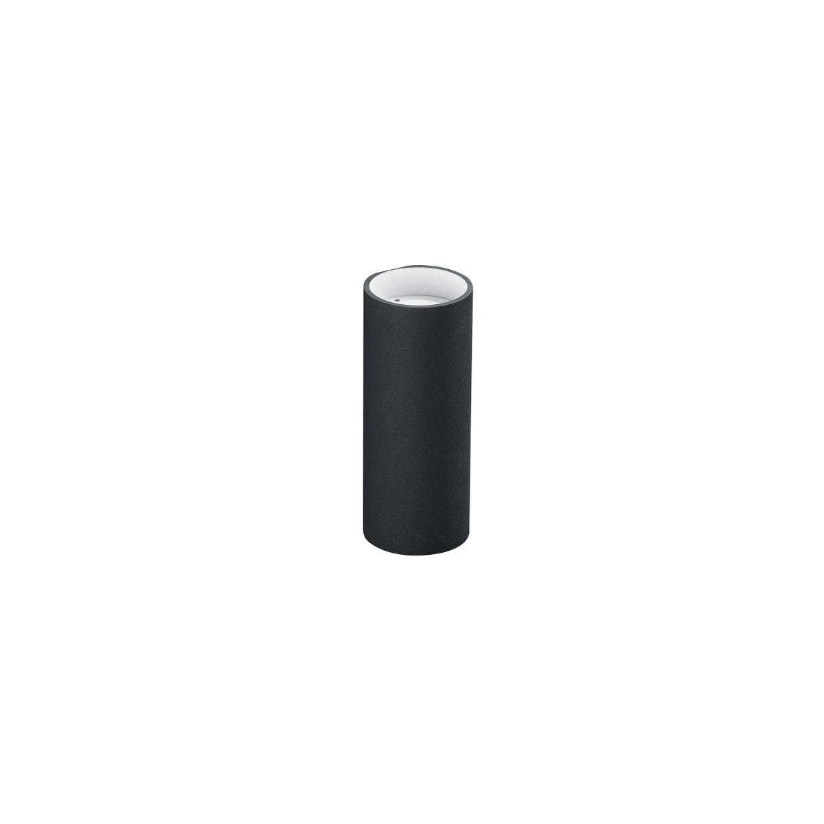 AUßENWANDLEUCHTE Swift 7,5/18 cm   - Graphitfarben, Design, Metall (7,5/18cm) - Helestra