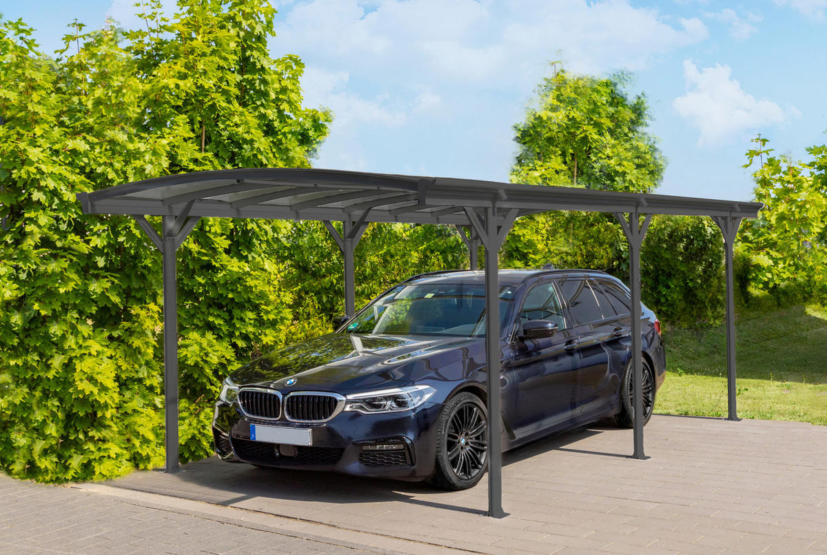 CARPORT 300/220/576 cm Aluminium  - Anthrazit, Basics, Kunststoff/Metall (300/220/576cm) - Ambia Garden