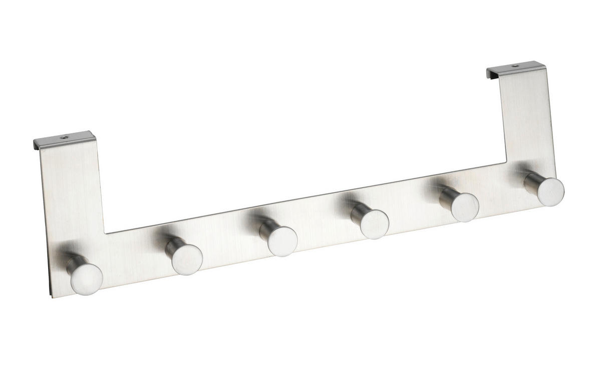 HAKENLEISTE  in Edelstahlfarben  - Edelstahlfarben, Basics, Metall (39/7,7/10,8cm) - Wenko
