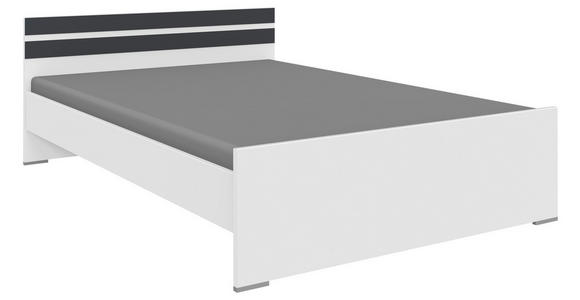 BETT 120/200 cm  in Graphitfarben, Weiß  - Alufarben/Graphitfarben, KONVENTIONELL, Holzwerkstoff (120/200cm) - Carryhome