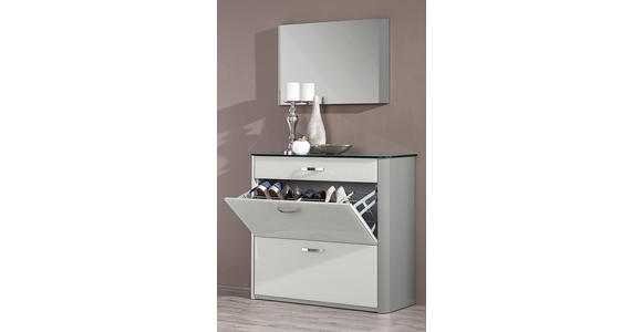 GARDEROBE 4-teilig in 270/192/34 cm - Alufarben/Weiß, Design, Glas/Holzwerkstoff (270/192/34cm) - Moderano