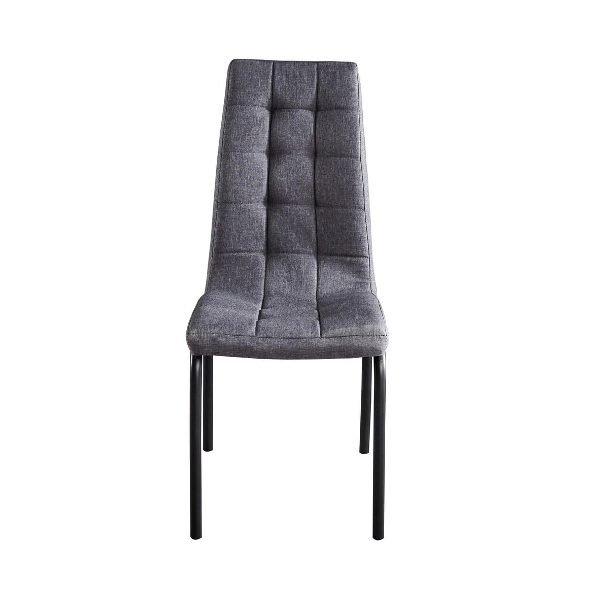 STUHL-SET 2 Stück  in Textil  - Dunkelgrau/Schwarz, Design, Textil/Metall (42/103/58,5cm) - Livetastic