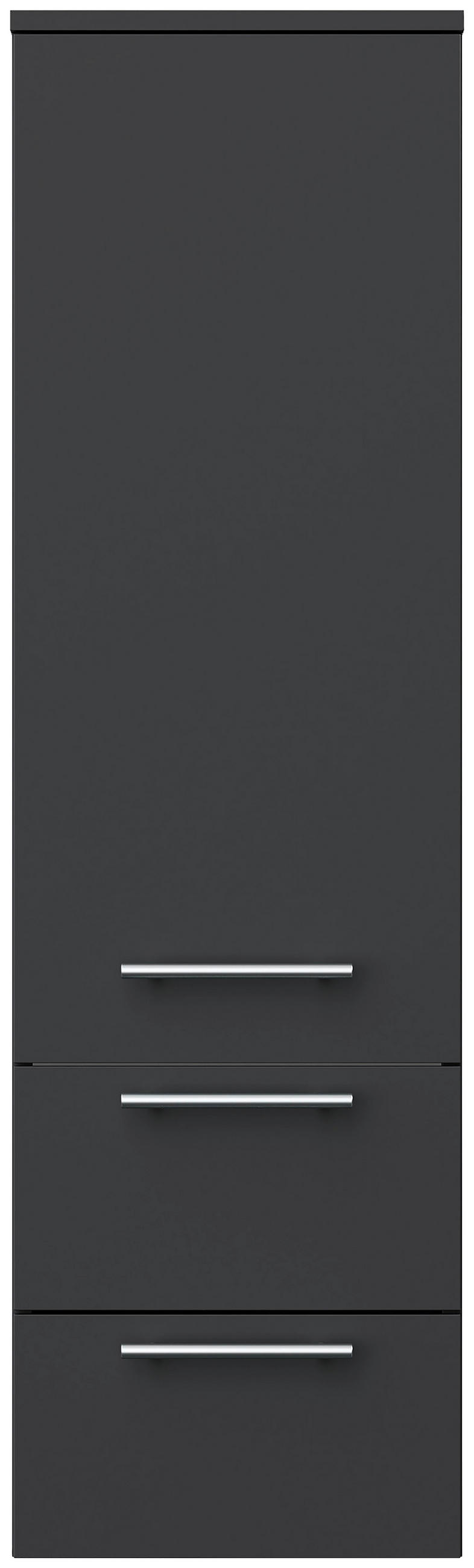 MIDISCHRANK 35,2/120/35,8 cm  - Graphitfarben, Basics, Glas/Holzwerkstoff (35,2/120/35,8cm) - MID.YOU