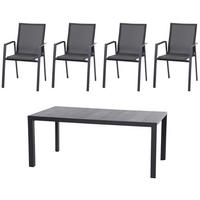 STAPELSESSEL Aluminium Anthrazit  - Anthrazit, Basics, Keramik/Kunststoff (100/88/180cm) - Siena Garden