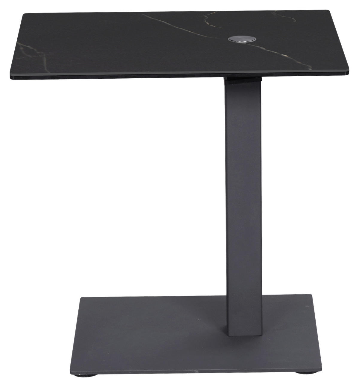 SIDOBORD i metall, glas, keramik 45/35/45-65 cm  - svart/antracit, Design, metall/glas (45/35/45-65cm) - Dieter Knoll