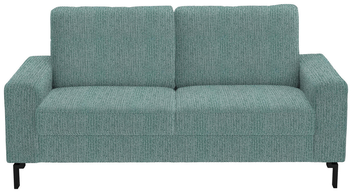 2-SITZER-SOFA  in Flachgewebe Salbeigrün  - Salbeigrün/Schwarz, Design, Textil/Metall (178/86/97cm) - Hom`in