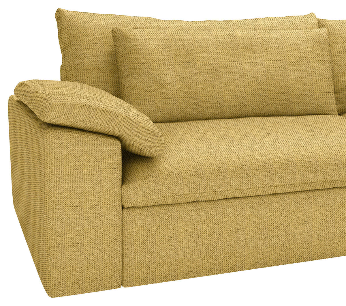 ECKSOFA  Chenille Currygelb  - Currygelb/Schwarz, Modern, Kunststoff/Textil (306/198cm) - Carryhome