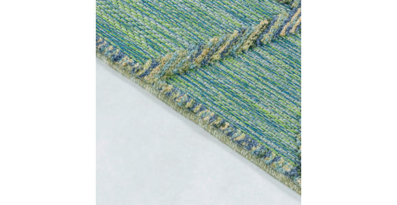 Flachwebteppich 80/250 cm Bahama Grün  - Grün, Design, Textil (80/250cm) - Novel