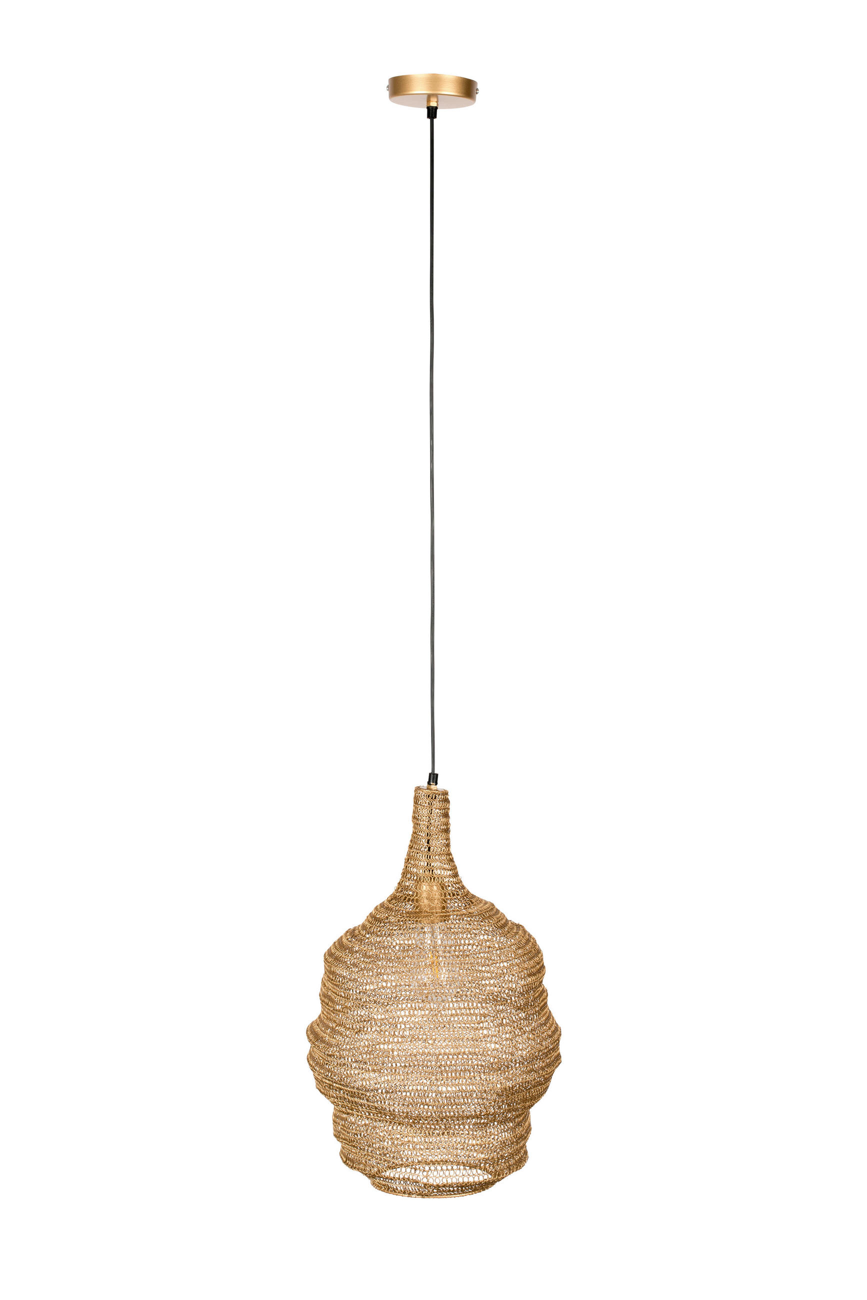 HÄNGELEUCHTE LENA 37/155 cm   - Messingfarben, Design, Metall (37/155cm) - Zuiver