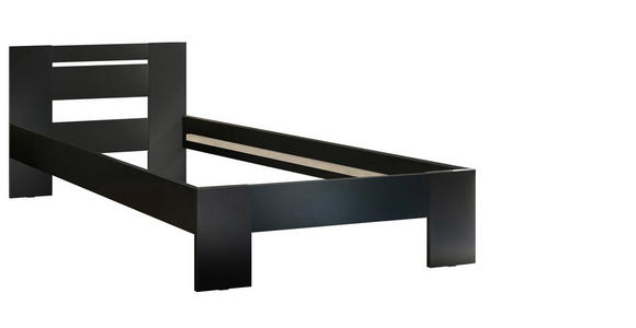 BETT 90/200 cm in Schwarz - Schwarz, KONVENTIONELL, Holzwerkstoff (90/200cm) - Carryhome