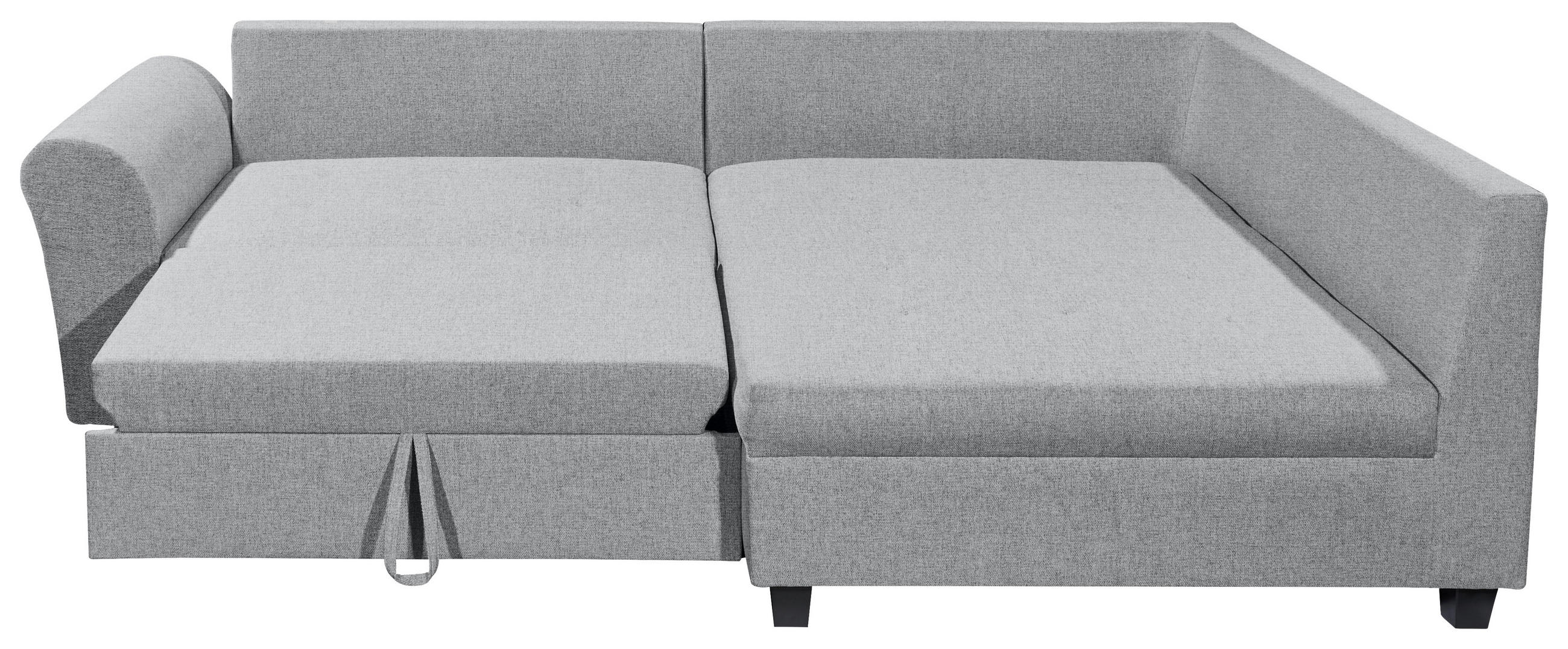 HÖRNSOFFA i vävt tyg grå  - svart/grå, Modern, textil/plast (252/175cm) - Livetastic