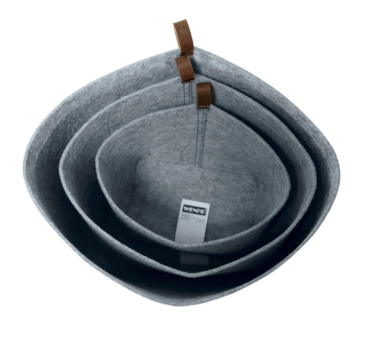 AUFBEWAHRUNGSKÖRBCHEN  - Dunkelbraun/Grau, KONVENTIONELL, Textil (18/13/12cm) - Wenko