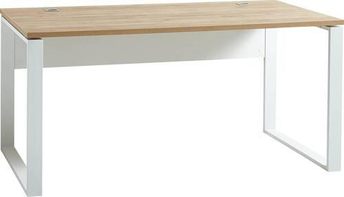 SCHREIBTISCH 158/79/75 cm  in Weiß, Eichefarben  - Eichefarben/Weiß, Design, Holzwerkstoff/Metall (158/79/75cm) - Germania