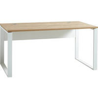 SCHREIBTISCH 158/79/75 cm  in Weiß, Eichefarben  - Eichefarben/Weiß, Design, Holzwerkstoff/Metall (158/79/75cm) - Germania