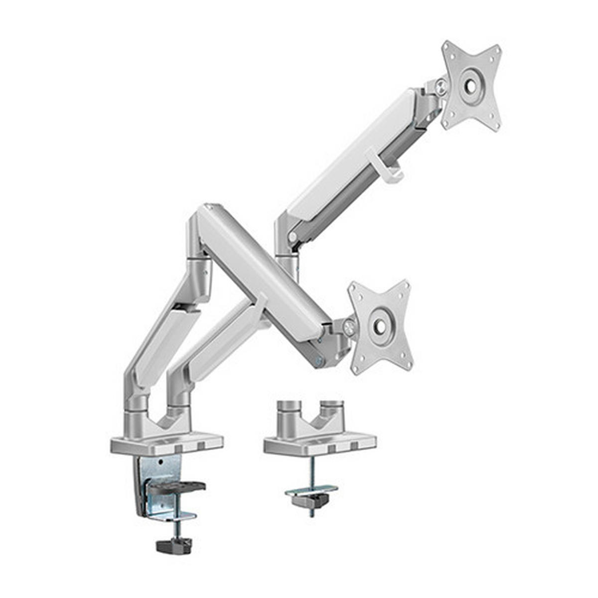 MONITOR-HALTERUNG Metall, Kunststoff Grau, Weiß  - Weiß/Grau, Design, Kunststoff/Metall (110/69,7/11,6cm) - Boxxx