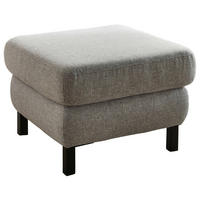 HOCKER in Textil Hellgrau  - Hellgrau/Schwarz, Konventionell, Textil/Metall (69/47/69cm) - Pure Home Comfort