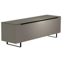 LOWBOARD Grau, Schwarz  160/51/45 cm  - Schwarz/Grau, Design, Glas/Holzwerkstoff (160/51/45cm) - Moderano