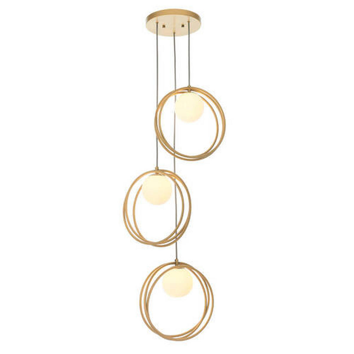 HÄNGELEUCHTE Endon Emilio 45/212.5 cm   - Goldfarben/Opal, Design, Glas (45/212.5cm) - ENDON