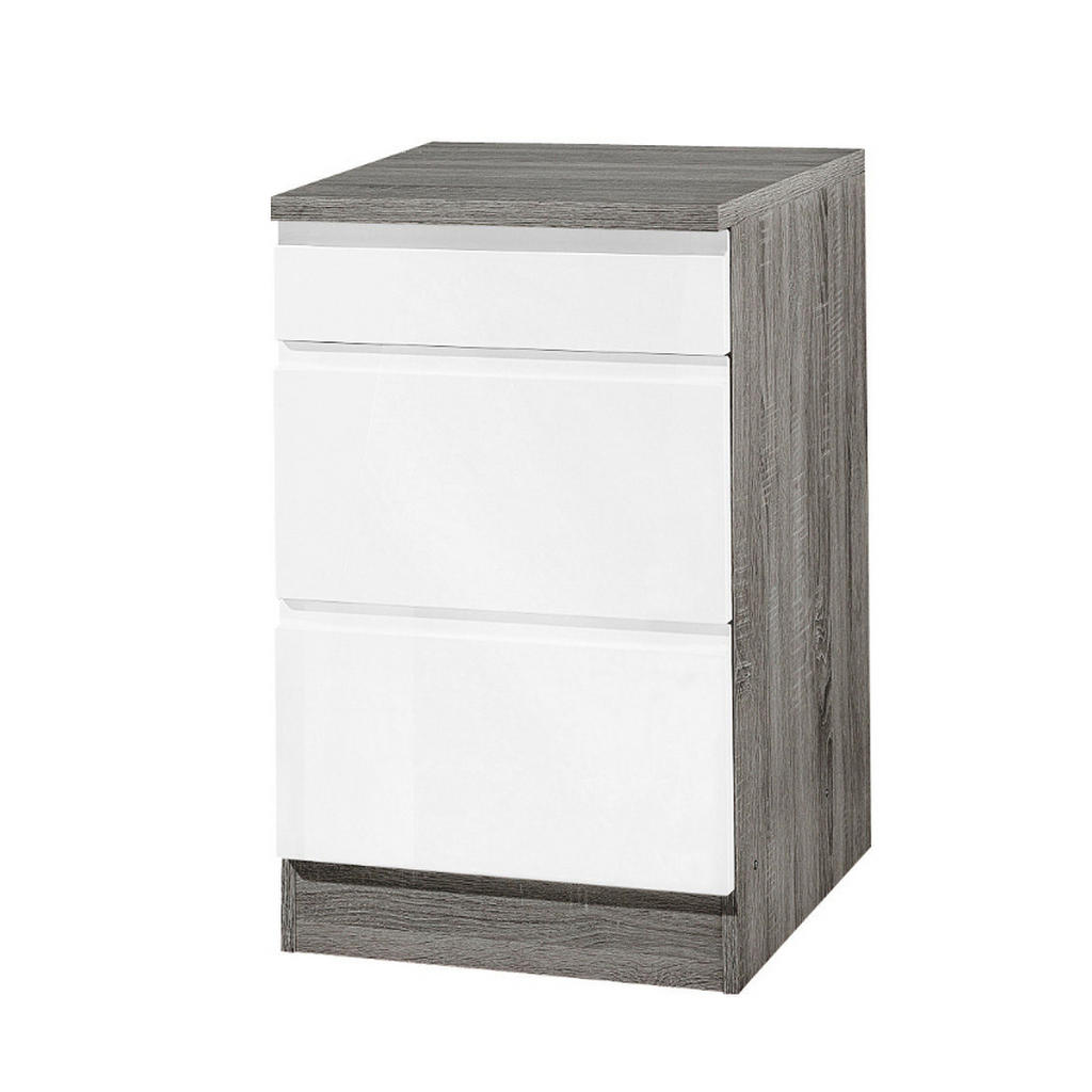 Küchenunterschrank Cardiff 50 Cm Weiß/vintage M. Laden