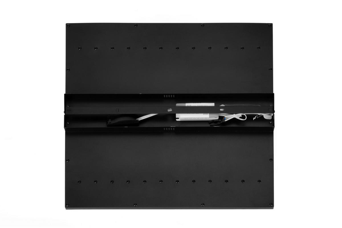 LED-DECKENLEUCHTE 50/50/6 cm   - Schwarz, Design, Holz/Kunststoff (50/50/6cm) - Novel