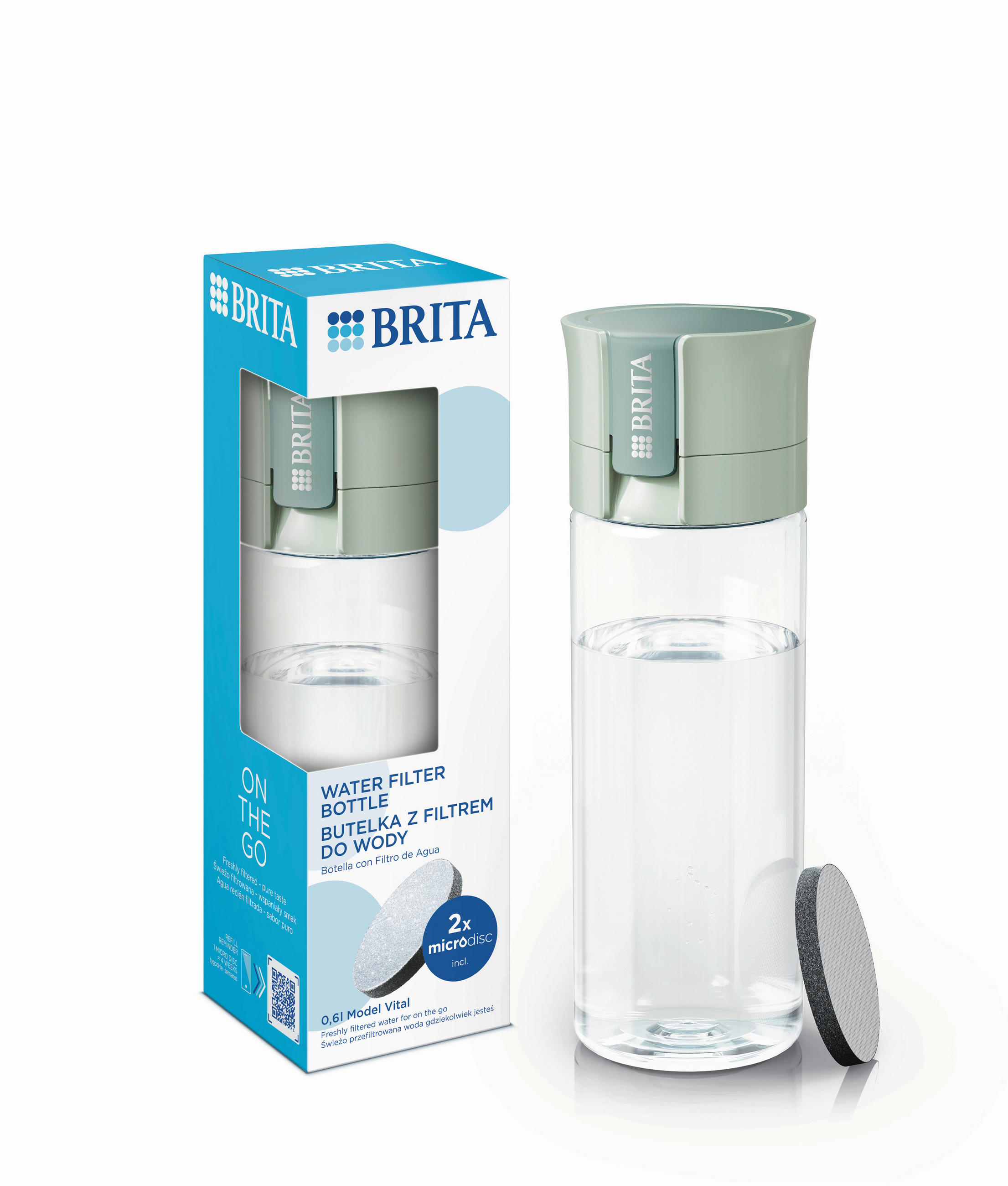 BOCA S FILTEROM ZA VODU         - svijetlo zelena, Basics, plastika (0,6l) - Brita