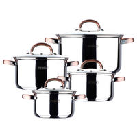 KOCHTOPFSET PYREX COPPER SPECIAL 8-teilig  - Silberfarben/Kupferfarben, Basics, Glas/Metall - Pyrex