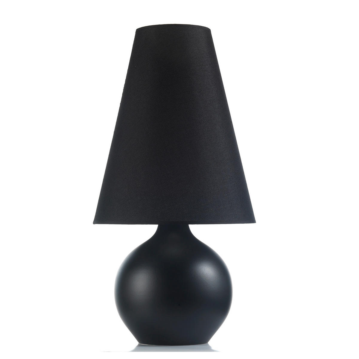 STOLNÍ LAMPA, E27, 35/70 cm  - černá, Konvenční, textil/keramika (35/70cm)