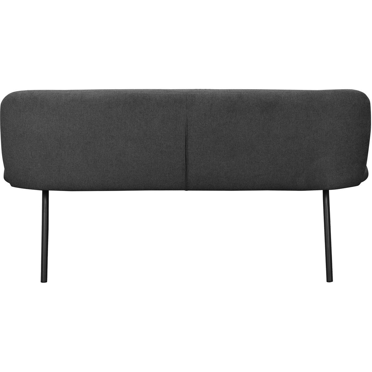 SITZBANK 160/78/55 cm Webstoff Anthrazit  - Anthrazit/Schwarz, MODERN, Textil/Metall (160/78/55cm) - MID.YOU