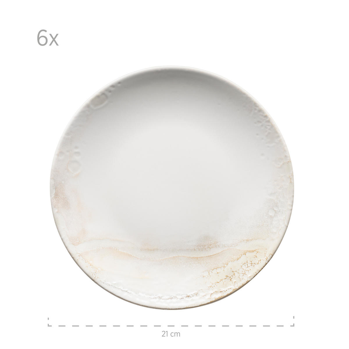 TAFELSERVICE Weiß, Beige Ossia 18-teilig  - Beige/Weiß, Basics, Keramik (40,5/36,5/49cm) - Mäser