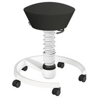 BÜROHOCKER   Schwarz, Weiss  - Weiss/Schwarz, Basics, Leder/Kunststoff (55/45,66/55cm) - Aeris