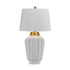 TISCHLEUCHTE - Weiss/Messingfarben, Design, Keramik/Textil (30/56.2cm) - Elstead Lighting