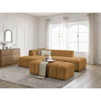 ECKSOFA  ANNECY Gelb Bouclé  - Gelb/Schwarz, MODERN, Kunststoff/Textil (170/262cm)