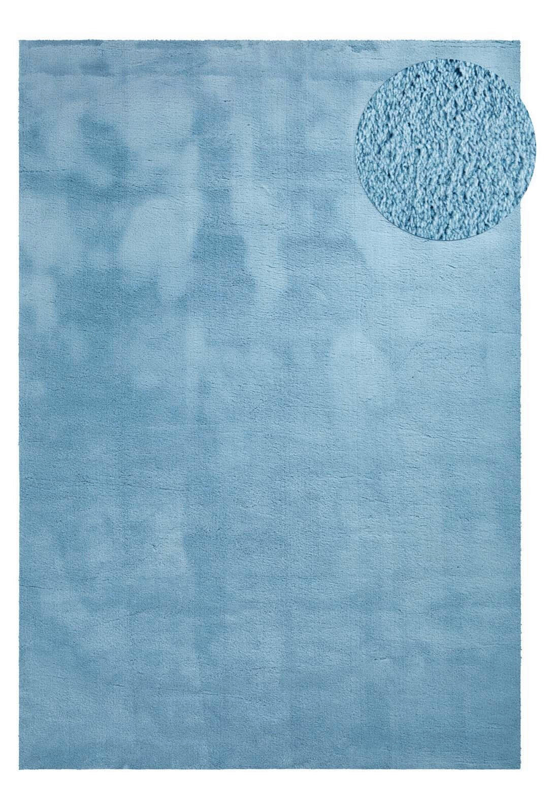 FLACHWEBETEPPICH Wohnzimmer 160/220 cm Fiona Hellblau rechteckig  - Hellblau, KONVENTIONELL, Textil (160/220cm) - Novel