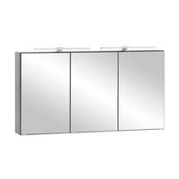 SPIEGELSCHRANK 120/64/20 cm  - Graphitfarben, Natur, Holzwerkstoff (120/64/20cm) - Xora